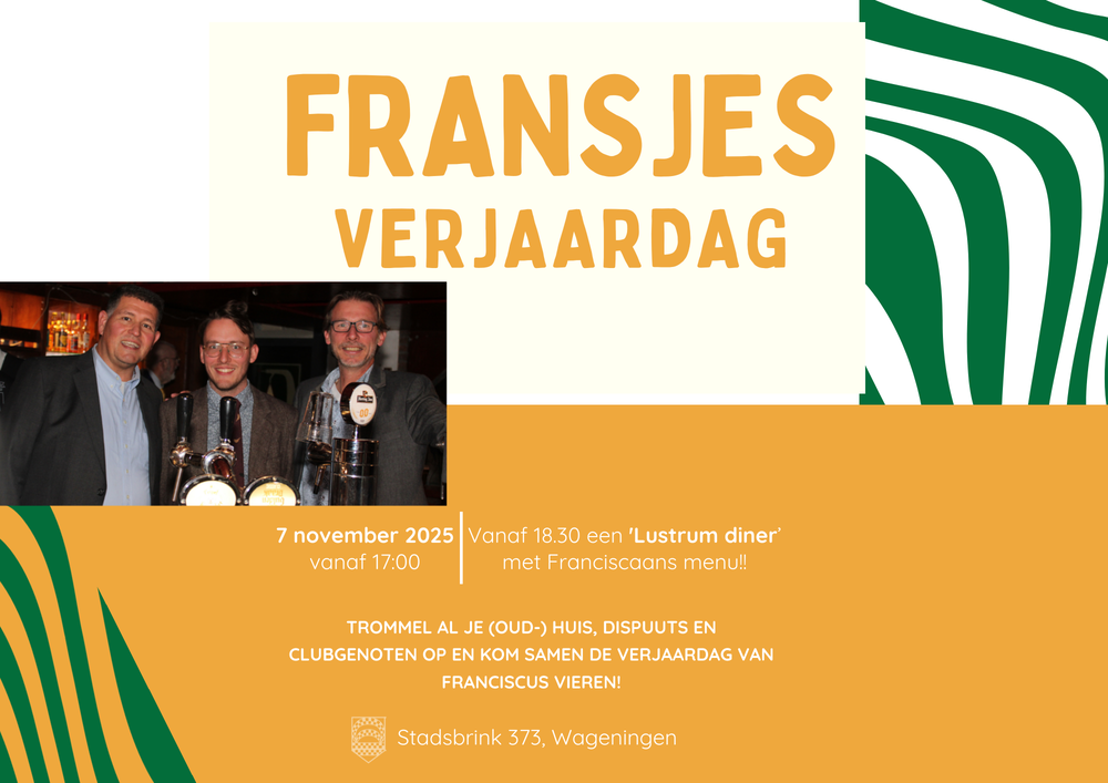 Fransjes verjaardag inclusief diner!